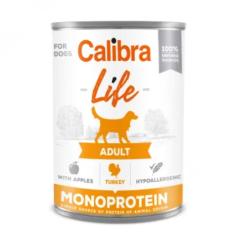 Calibra Dog Life Adult Turkey with apples 400g