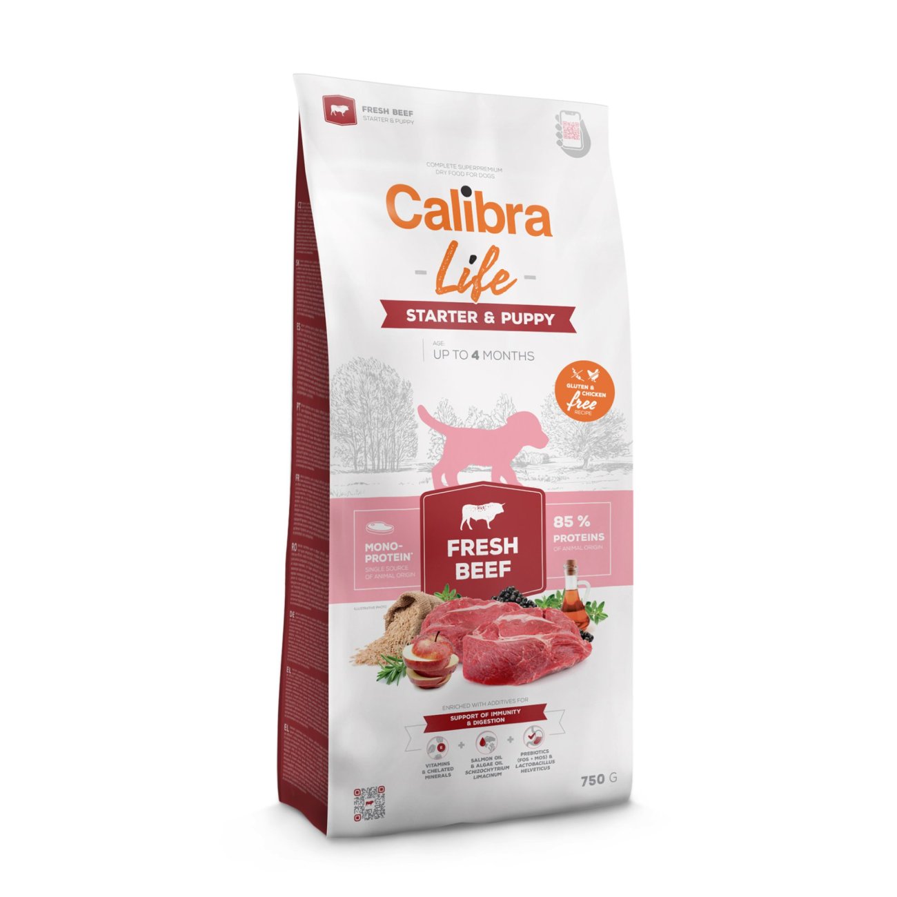 Calibra Dog Life Starter&Puppy Fresh Beef 750g