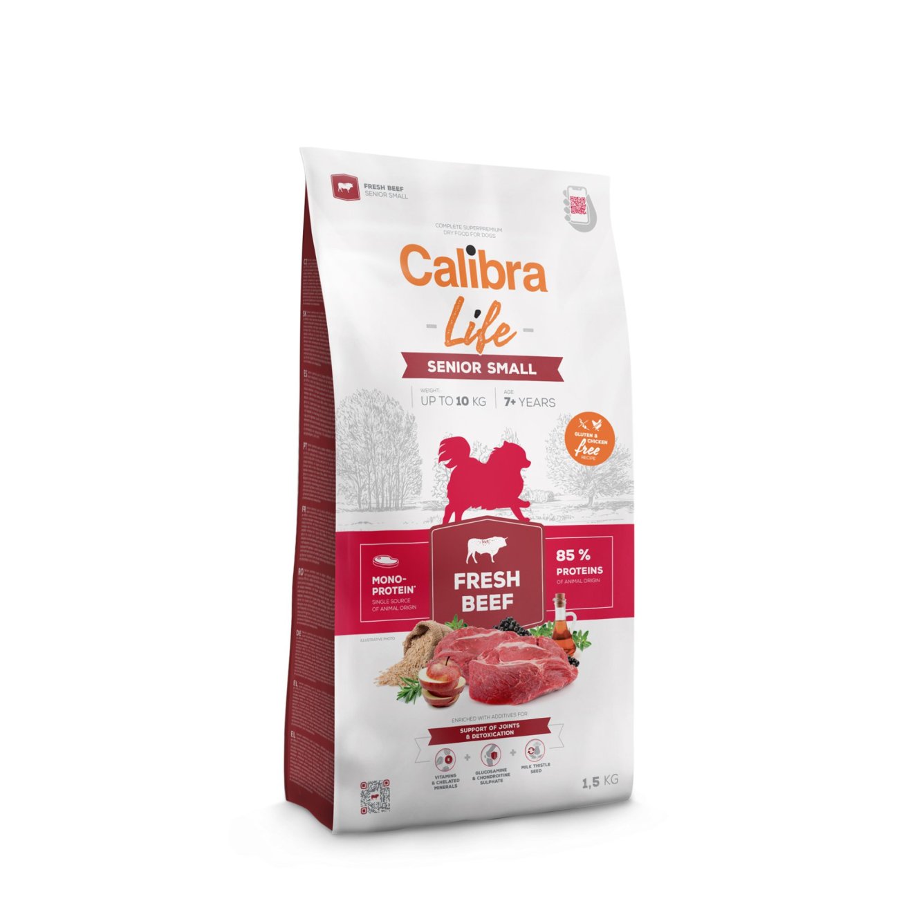 Calibra Dog Life Senior Small Fresh Beef 1,5kg