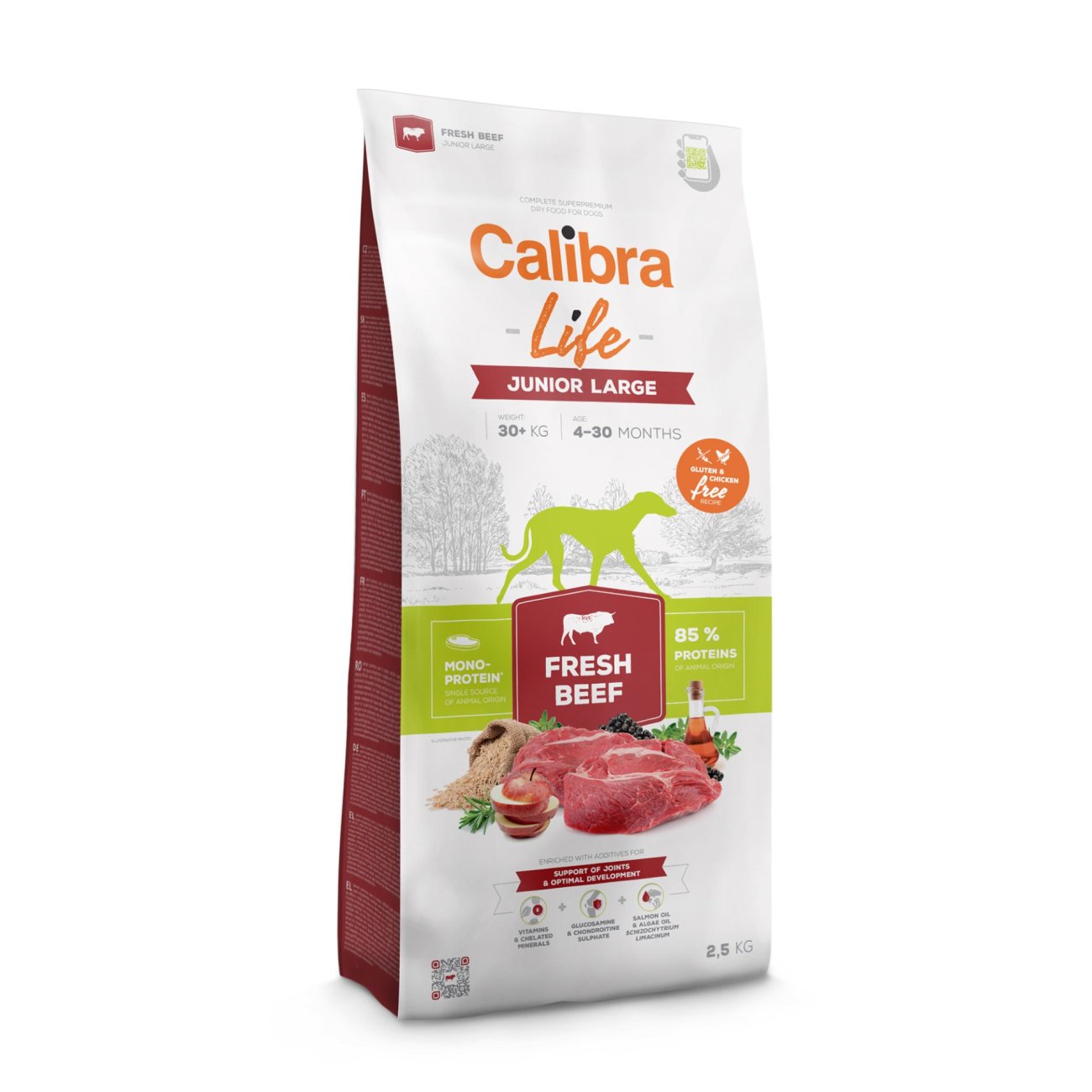 Calibra Dog Life Junior Large Fresh Beef 2,5kg