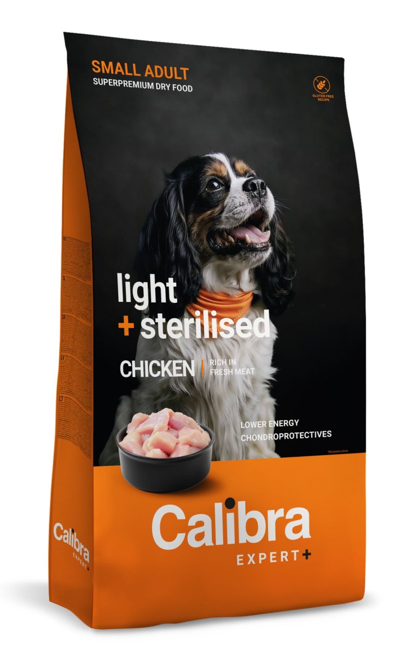 Calibra Dog EXPERT+ Adult Small Light & Sterilised Chicken 1,5kg