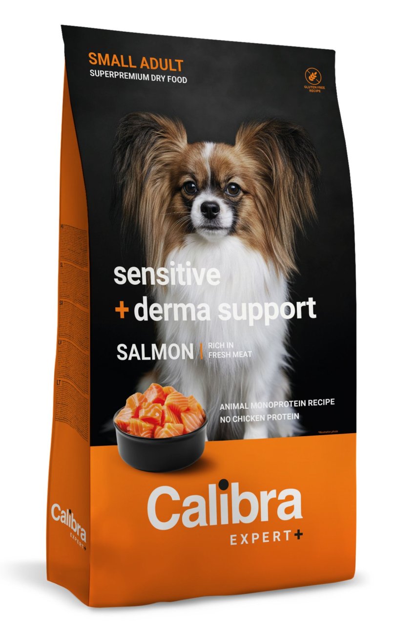 Calibra Dog EXPERT+ Adult Small Sensitive & Derma Support 1,5kg